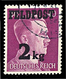 GE MQ3u Feldpost Hitler Stamp